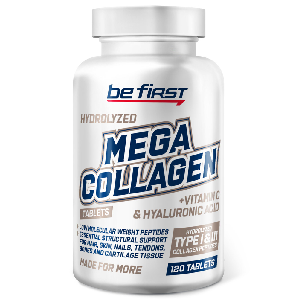 Mega Collagen Peptides + hyaluronic acid + vitamin C, 120 таблеток